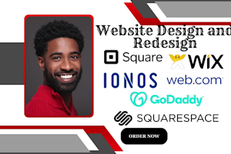 design web com square online godaddy ionos squarespace wix website