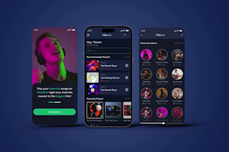 do mobile app UI UX design in figma for android and IOS