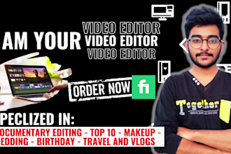 edit  vlog youtube documentary editing , drone , weddingclip, motivational video