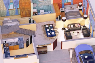 provide axonometric view with 3d animated video  and braucher