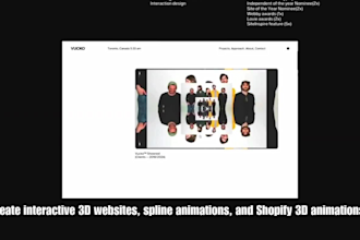 create an interactive 3d animated website, 3d spline animations, and 3d shopify