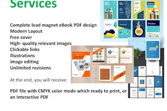 design lead magnets, ebooks, workbooks, and PDF documents