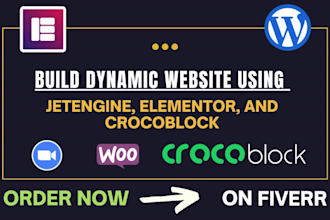 build dynamic website using jetengine, elementor, and crocoblock