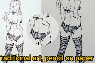 draw anime manga 2d art and background