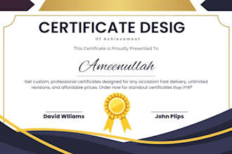 create professional diploma, custom certificate design
