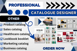 design a professional product or marketing catalog, lookbook, or sales booklet