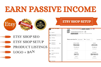 set up and optimize your etsy shop with SEO, product listings, and branding