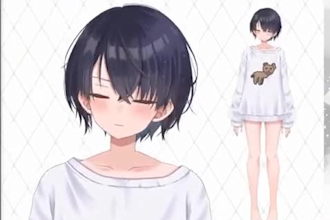draw and design live2d vtuber model, 2d animation, vtuber rigging, vtuber model