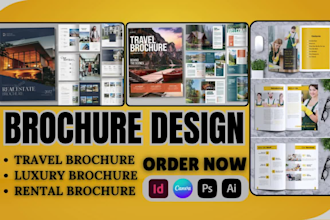 create design redesign rental cleaning service luxury adventure travel brochure