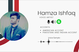do professional american or pakistani accent voiceover