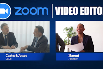 be your zoom video editor and will edit your meetings, podcasts and webinars