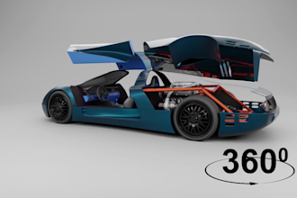 creating 3d car models with sophisticated camera movements