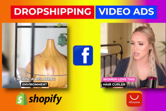 create shopify, facebook and dropshipping video ads