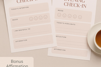 design a custom and a printable self help journal or planner