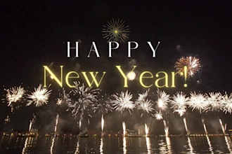 create a christmas card or happy new year banner design
