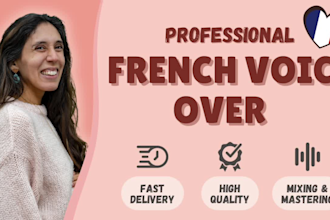 record a professional spanish voice over with a french accent