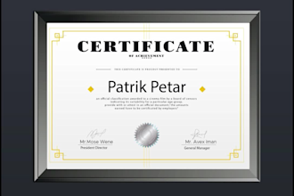 create an award certificate