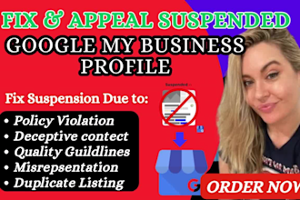 fix gmb appeal, reinstate suspended google my business profile, appeal gmb seo