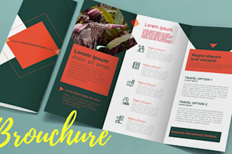 design professional flyer, trifold brochure and marketing materials