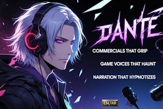 be your deep male voice actor for games, ads and anime