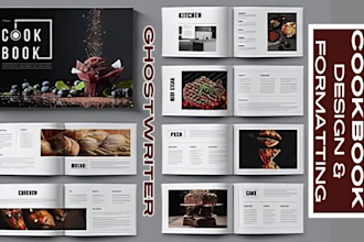 ghostwrite a healthy recipe book or diet recipe book, format and design for KDP