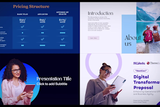 design presentations, infographics, elearning