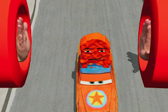 make beamng drive funyy cartoon cars crashes shorts