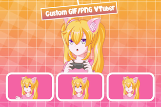 create chibi png tuber for vtuber and stream