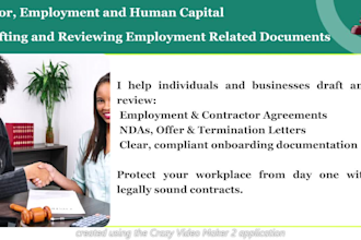 advise employers and employees on employment related matters