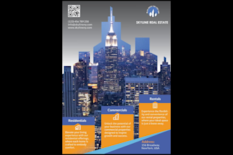 design flyer of real estate clothing brand tourism gym corporate restaurant