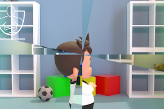create 3d animation for kids nursery rhymes and education