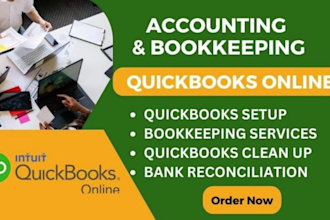 setup, catch up and do your quickbooks online bookkeeping bank reconciliation