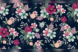 create advance digital textile seamless and repeat pattern