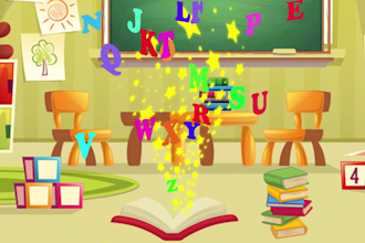 create animated learning videos of abc and colors