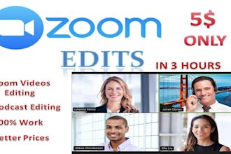 edit zoom video, zoom meetings, zoom recording, zoom classes, zoom interviews