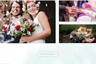design wedding website with elementor pro and rsvp form