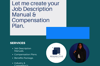 create job descriptions, compensation plans, salary benchmarking, HR management