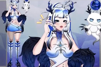 do live2d vtuber model 2d vtuber model 2d vtuber rigging anime and manga styles