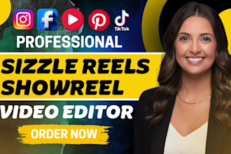 edit sizzle reel, showreel, highlight reel, create demo reel, speaker reel video