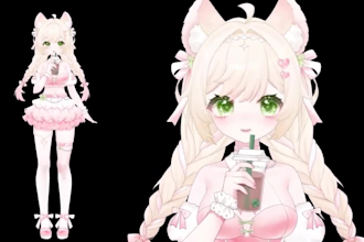 create and rig a custom live 2d vtuber model, live 2d character vtuber rigging
