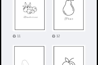 fruits colouring book for kids