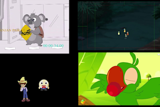 do 2d cartoon character animation, youtube 2d kid video