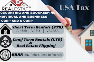 file irs US tax for the real estate property and its accounting and bookkeeping