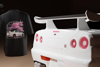 do 3d t shirts mockup animation with your logo and design