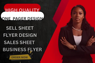 do one pager design sell sheet flyer design business flyer
