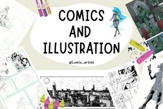draw comic and manga illustration based on your script