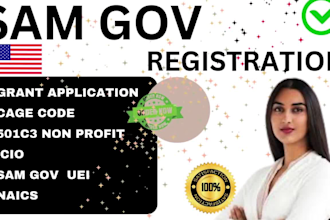 complete the sam gov, nonprofit, llc, uei, cage code, and naics codes