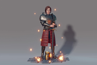create stylized 3d character