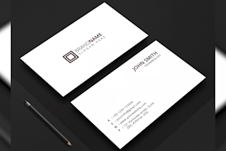 create all kind of business card design with qr code, logo and stationery item
