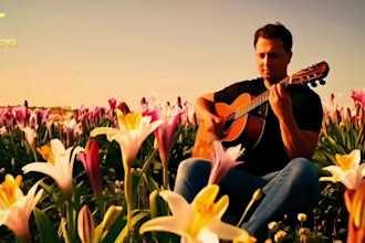 create a next level ai generated christian music video, ai music, ai video